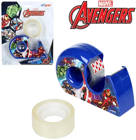 FITA ADESIVA COM 2 PECAS 6M + SUPORTE VINGADORES/AVENGERS NA CARTELA