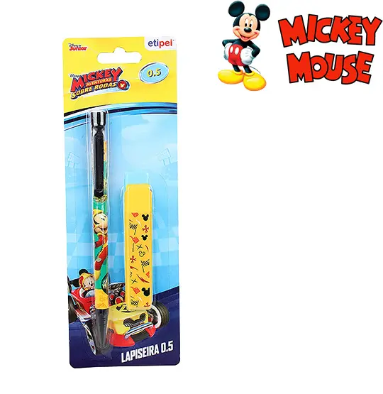 LAPISEIRA MICKEY 0.5MM COM 1 TUBO DE GRAFITE NA CARTELA
