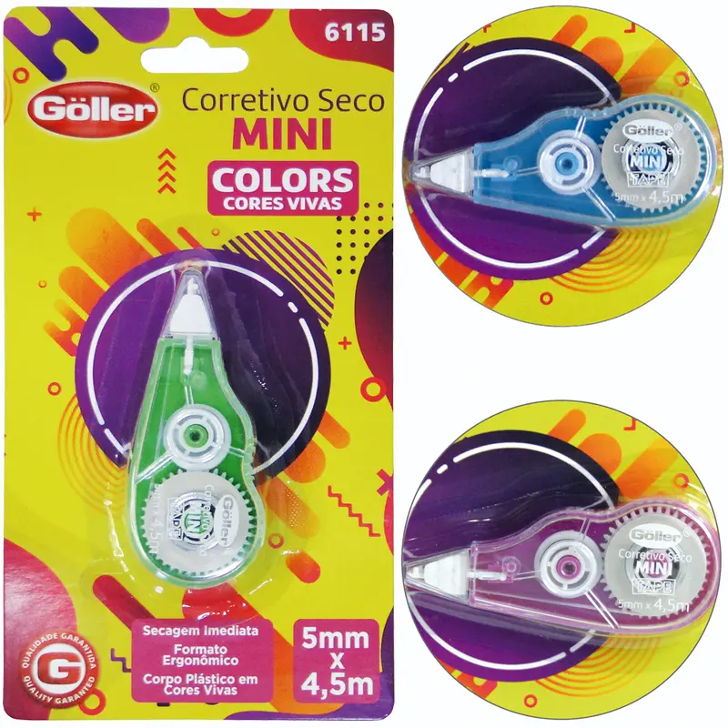 FITA CORRETIVO MINI COLORS 5MMX4,5M