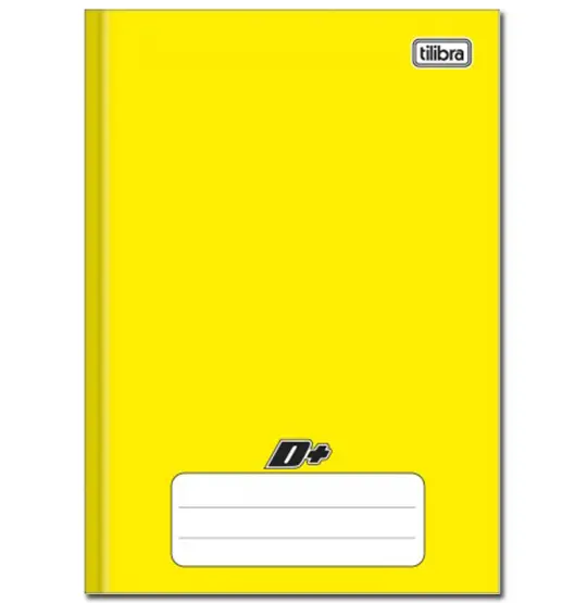 CADERNO AMARELO D+ ¼ BROCHURA CAPA DURA COSTURADO 96 FOLHAS