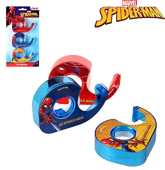 FITA ADESIVA COM 3 PECAS 8M + 3 SUPORTES COLORS HOMEM ARANHA/SPIDER MAN NA CARTELA