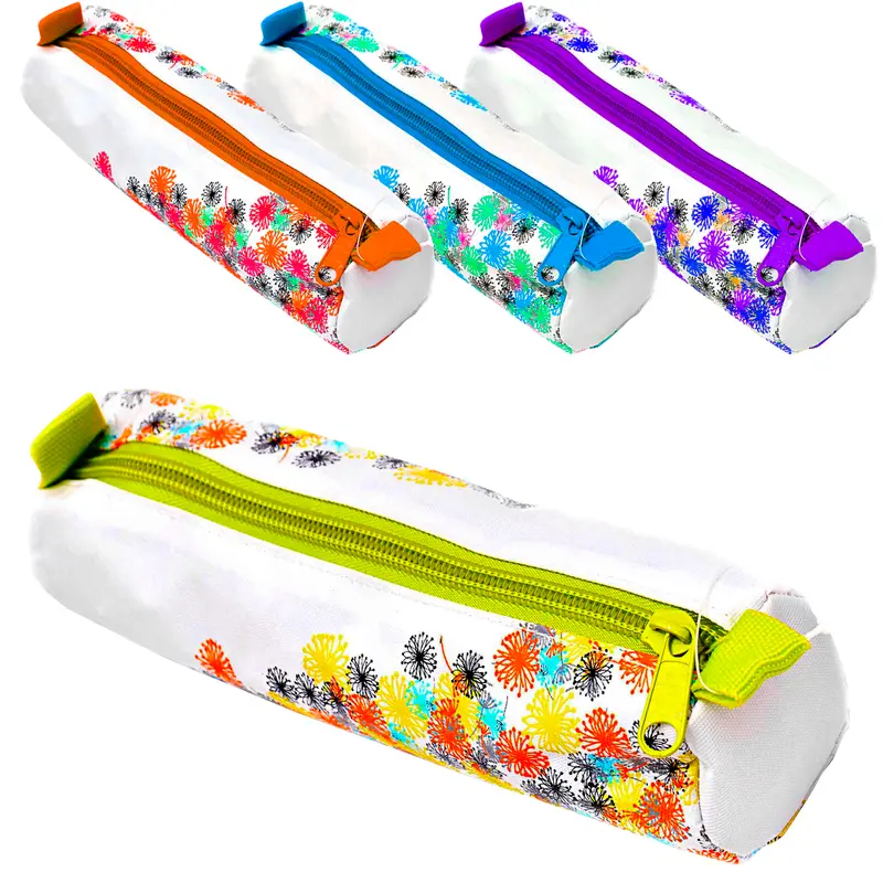 ESTOJO ESCOLAR JUVENIL FEMININO ESTAMPADO COLORS 21X4,5CM