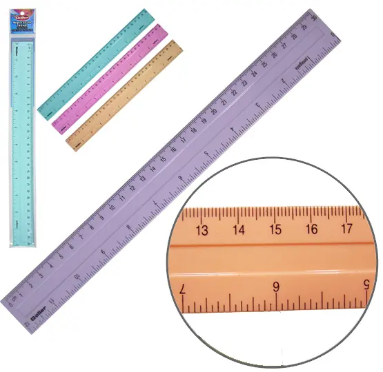 REGUA ESCOLAR DE PLASTICO TREND COLORS 30CM NA SOLAPA
