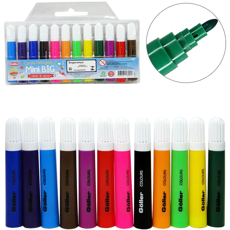 CANETA HIDROGRAFICA / HIDROCOR MINI BIG COM 12 PECAS