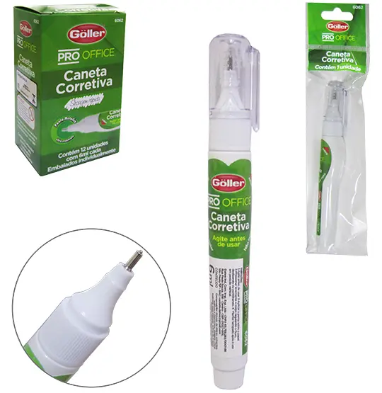 CANETA CORRETIVA PRO OFFICE 6ML NA SOLAPA