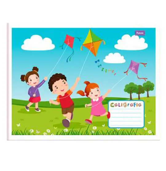 CADERNO CALIGRAFIA BROCHURA CRIANCAS 40 FOLHAS