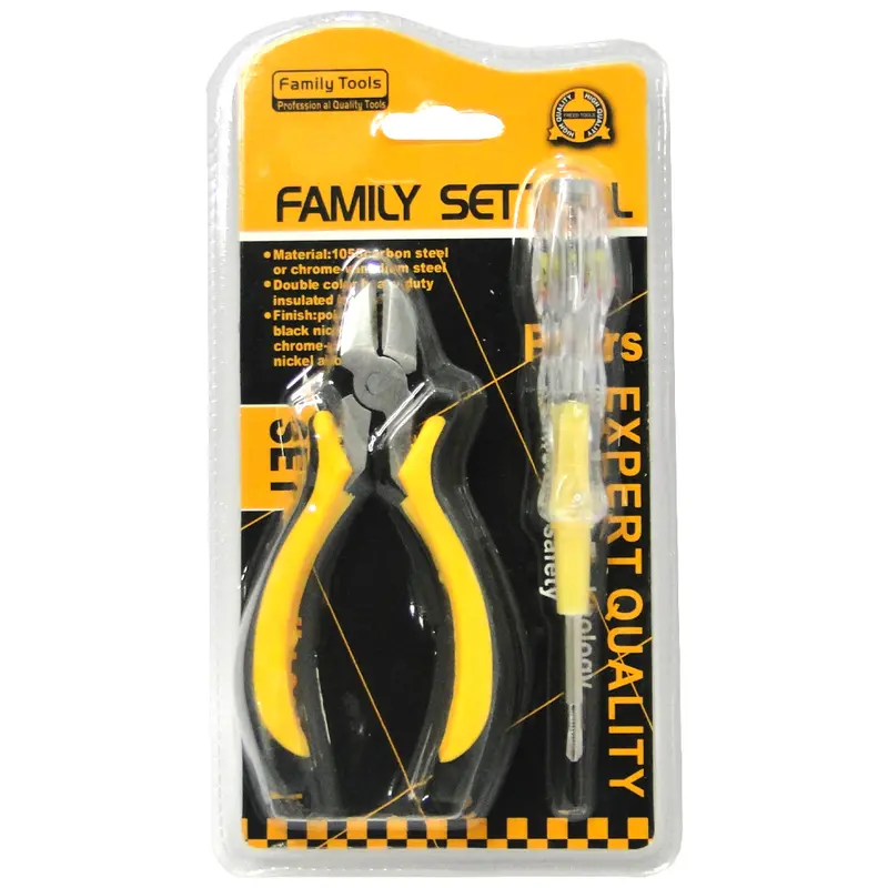 KIT FERRAMENTA COM CHAVE PARA TESTE + MINI ALICATE DE CORTE DIAGONAL 5'' CABO EMBORRACHADO FRM