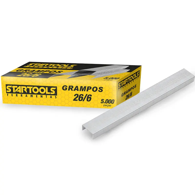 GRAMPO PARA GRAMPEADOR GALVANIZADO 13MM COM 5000 PECAS 26/6