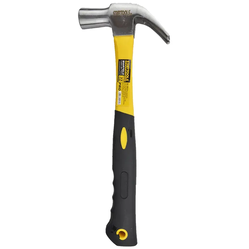 MARTELO UNHA CABO EMBORRACHADO AMARELO/PRETO PRO 27MM 33CM