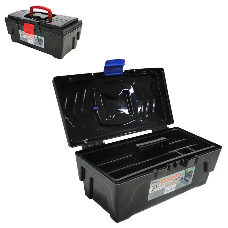 MALETA DE PLASTICO FERRAMENTA COM BANDEJA 32,5X17,5X14,5CM