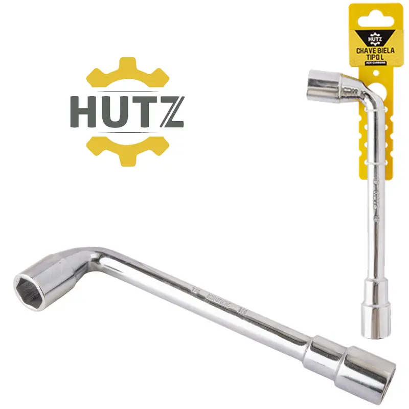 CHAVE BIELA L DE ACO CARBONO COM FURO HUTZ 19MM