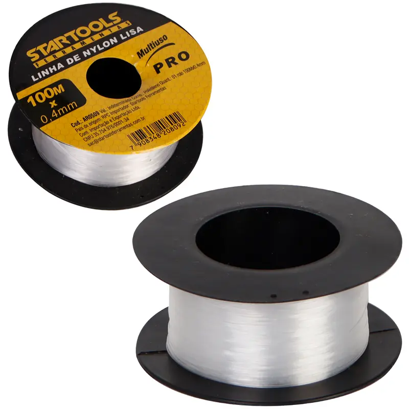 LINHA DE NYLON LISA MULTIUSO CARRETEL PRO 100MTSX0,4MM