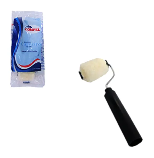 ROLO DE LA DE CARNEIRO PARA PINTURA CABO METAL/PLASTICO 5CM