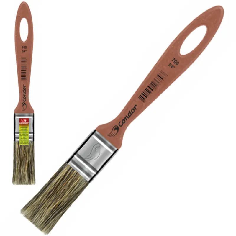 PINCEL / TRINCHA PARA PINTURA CABO PLASTICO MARROM E CERDAS MISTA ¾''