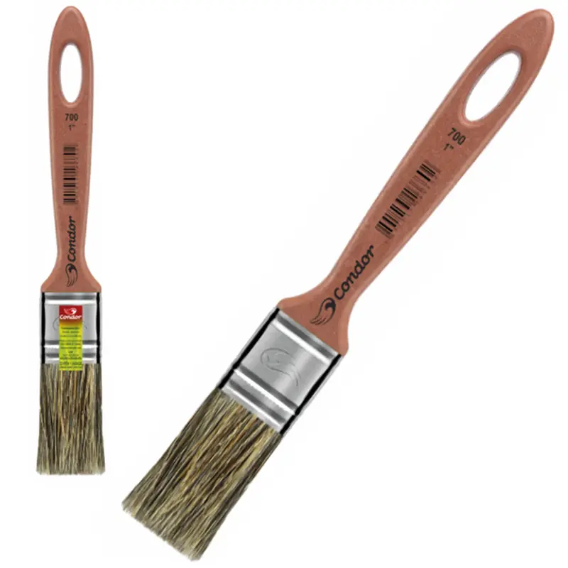 PINCEL / TRINCHA PARA PINTURA CABO PLASTICO MARROM E CERDAS MISTA 1''