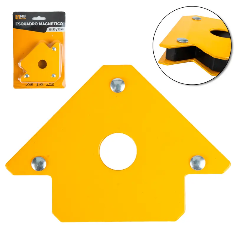 ESQUADRO MAGNETICO SETA 25LBS / 12KG MULTIANGULAR 45/90/135º