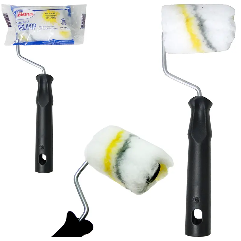 ROLO DE LA DE CARNEIRO PARA PINTURA CABO METAL/PLASTICO POLIPOP 5CM