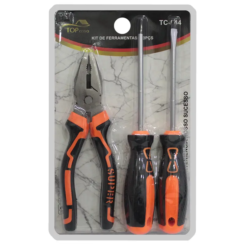 KIT FERRAMENTA COM ALICATE UNIVERSAL + CHAVE DE FENDA / PHILIPS TOP CASA FRM