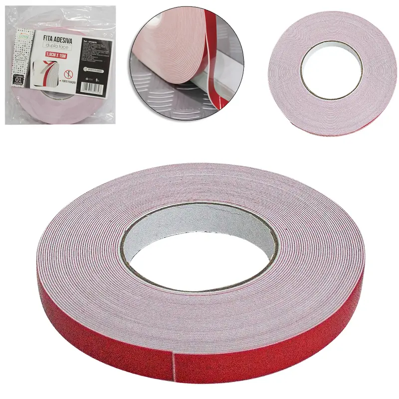 FITA ADESIVA DUPLA FACE DE ESPUMA 18MMX15M
