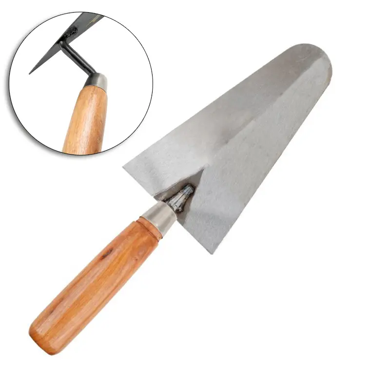 COLHER DE PEDREIRO CANTO RETO 8'' CABO MADEIRA MB TOOLS