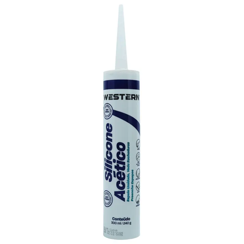 ADESIVO / COLA DE SILICONE ACETICO TRANSPARENTE 300ML/240G