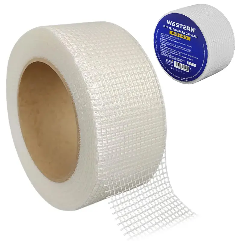 FITA TELADA ADESIVA DE FIBRA DE VIDRO PARA DRYWALL 50MMX20M