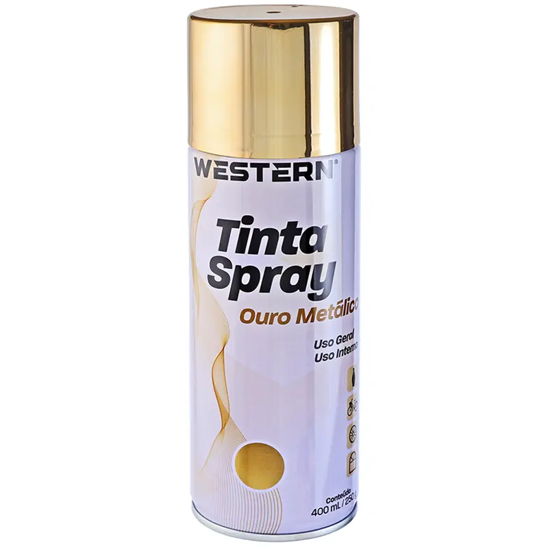 TINTA SPRAY USO GERAL OURO METALICO 400ML / 250G
