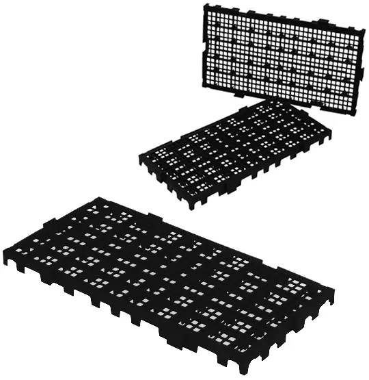 ESTRADO DE PLASTICO MODULAVEL PRETO 25X50CM