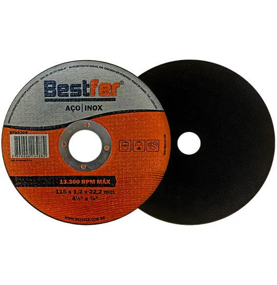 DISCO DE CORTE PARA ACO / INOX 4½'' 1,2MM