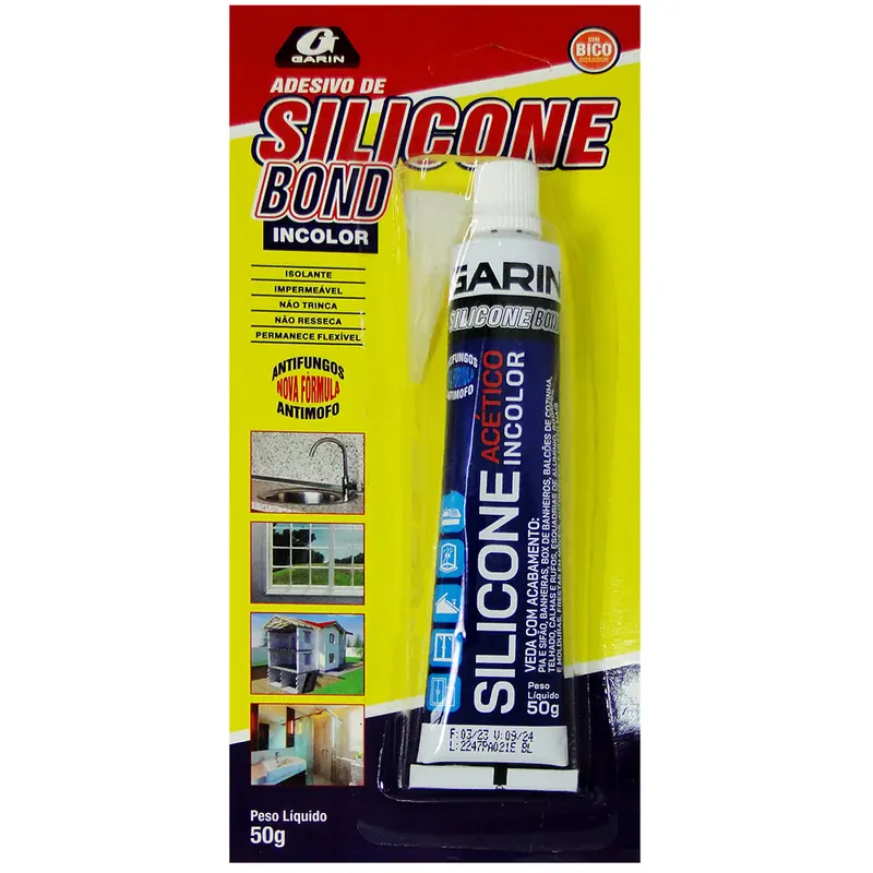 ADESIVO / COLA DE SILICONE BOND INCOLOR 50G