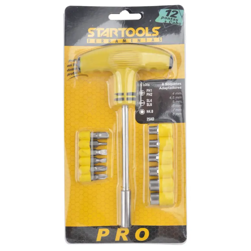 CHAVE TIPO T COM 5 BITS + 6 CANHAO / SOQUETE E ADAPTADOR PRO NA CARTELA