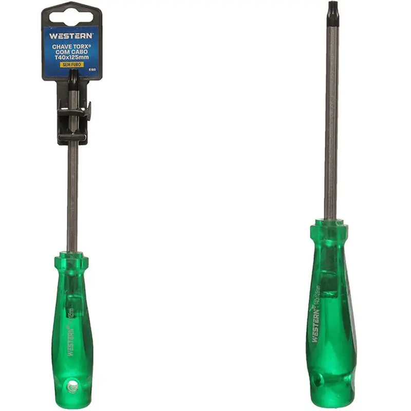 CHAVE TORX T40X125MM CABO TRANSLUCIDO VERDE UND