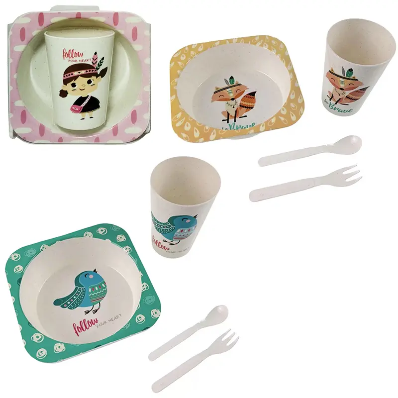 KIT ALIMENTACAO / PAPINHA TIGELA + COPO + COLHER E GARFO DE PLASTICO