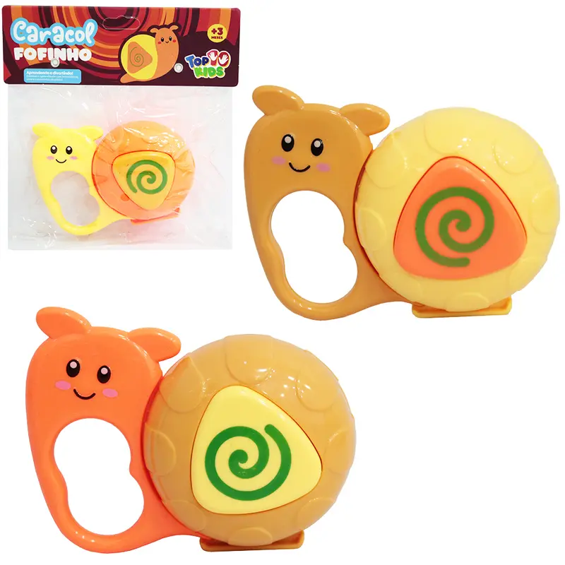 CHOCALHO BABY DIVERTIDO CARACOL FOFINHO TOP KIDS