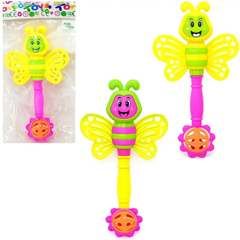 CHOCALHO BABY DIVERTIDO BICHINHO COM GUIZO 22X12CM