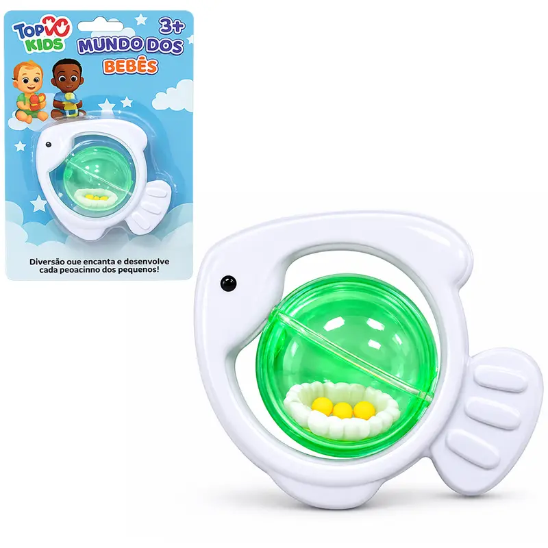CHOCALHO BABY DIVERTIDO PEIXE MUNDO DOS BEBES TOP KIDS