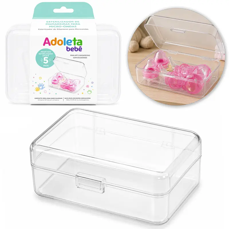 ESTERILIZADOR DE MAMADEIRA PARA MICROONDAS ADOLETA BEBE 1,5L 21X15X9,5CM