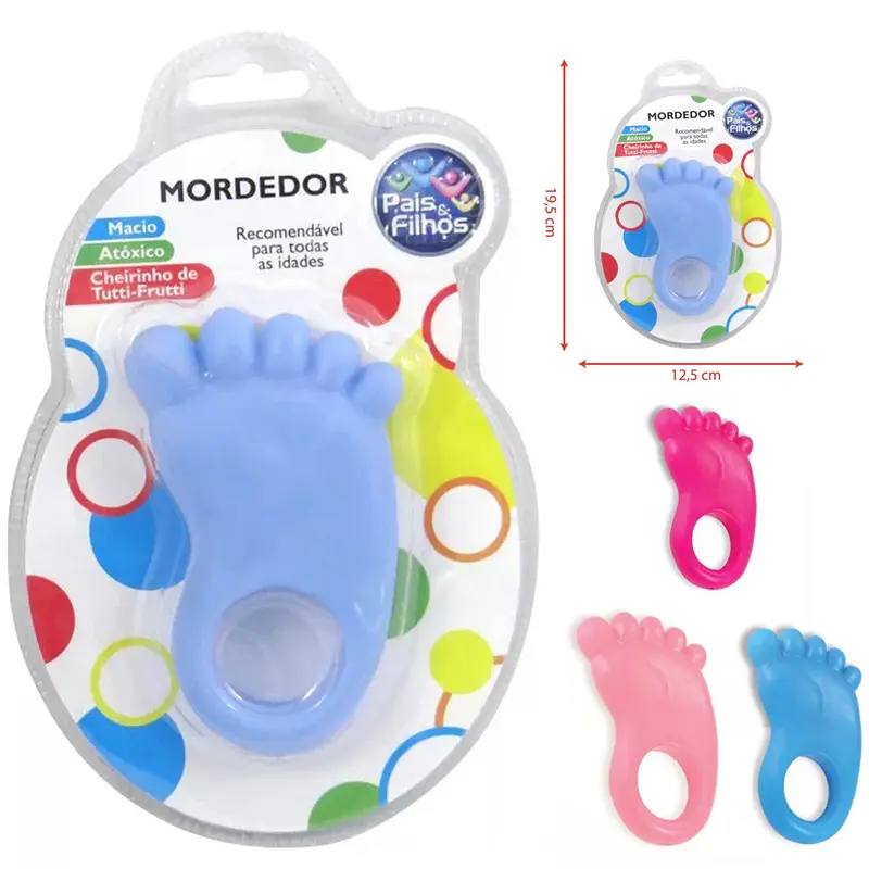 MORDEDOR BABY PEZINHO DE VINIL COM CHEIRINHO COLORS