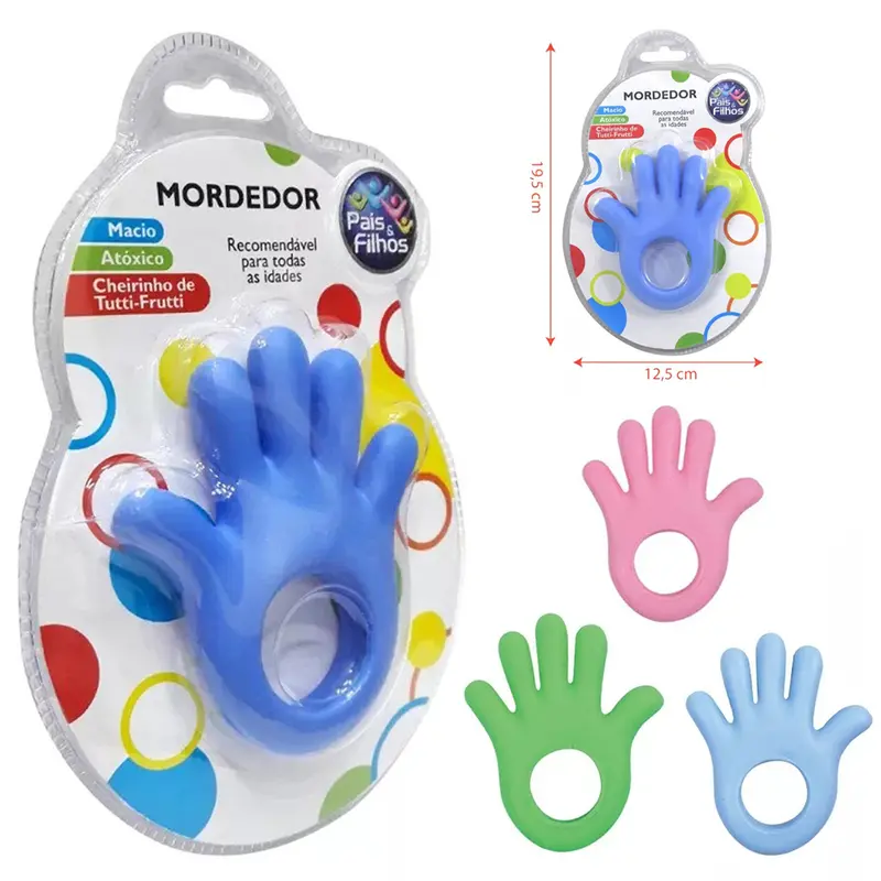 MORDEDOR BABY MAOZINHA DE VINIL COM CHEIRINHO COLORS