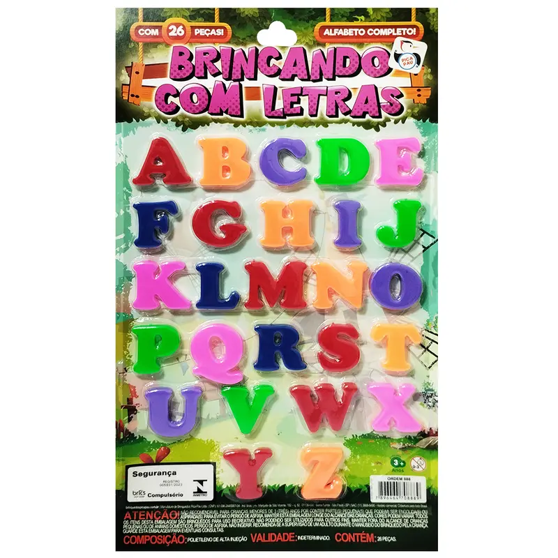 ALFABETO / LETRAS BRINCANDO COM LETRAS COM 26 PECAS