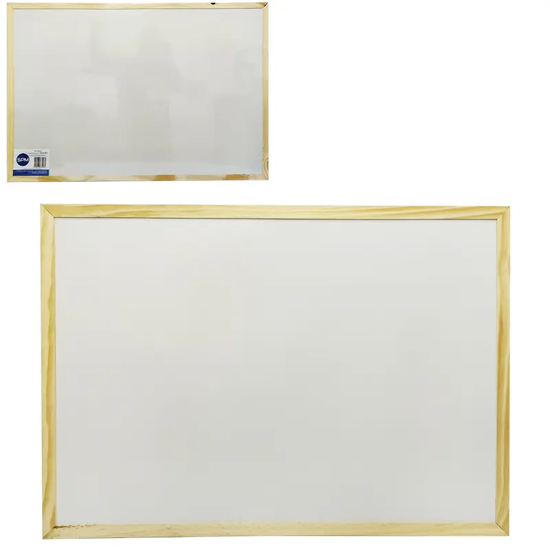 QUADRO / LOUSA BRANCA DE MADEIRA 60X90CM