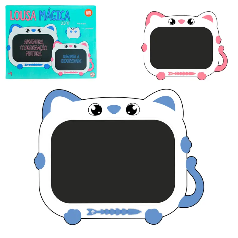 LOUSA MAGICA / TABLET QUADRO LCD GATO COM CANETA A BATERIA 28X22,5CM