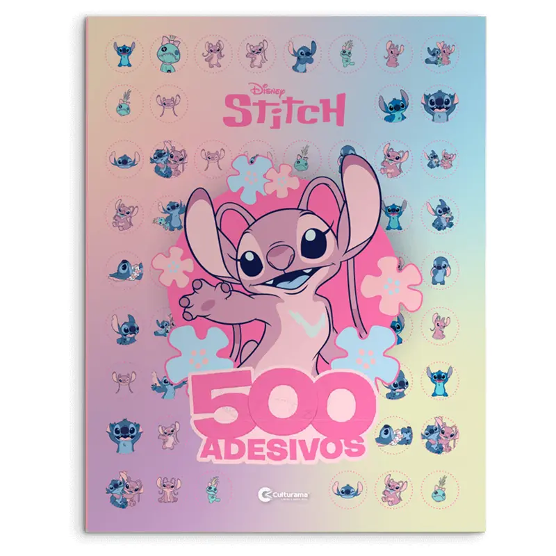 LIVRO 500 ADESIVOS E PARA COLORIR STITCH 36 PAGINAS 28X21,5CM