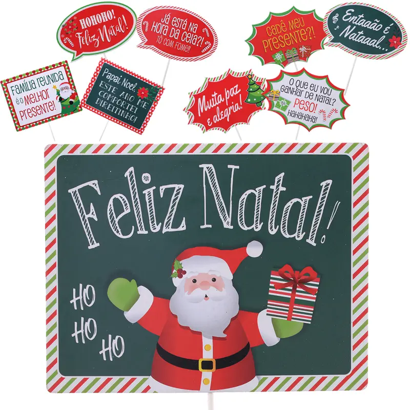 PLACA DIVERTIDAS FRASES DE NATAL