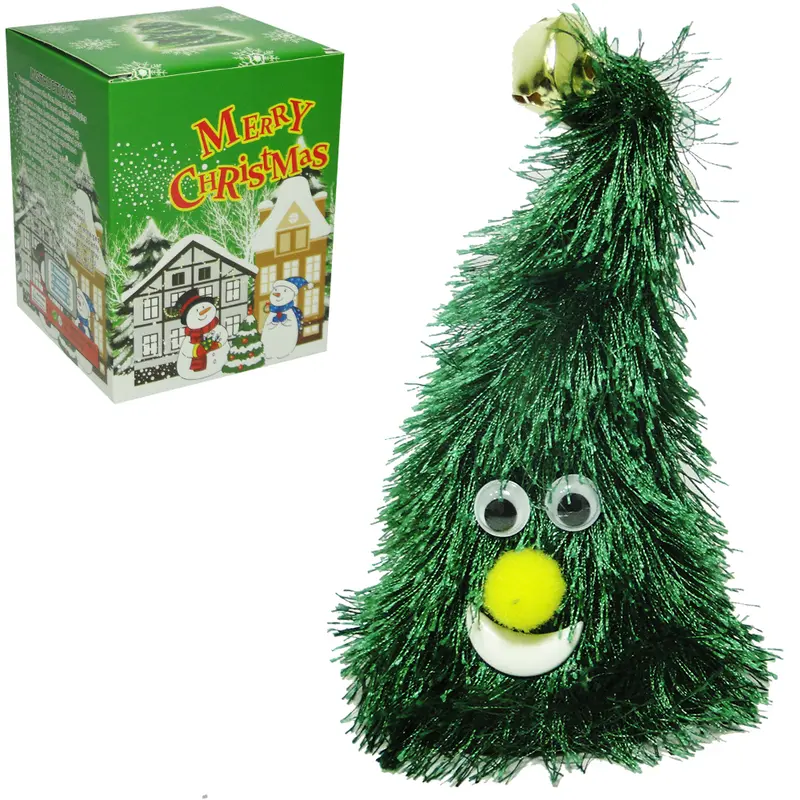 ARVORE MUSICAL DANCANTE PELUCIA COM SINO DE NATAL A PILHA 15CM
