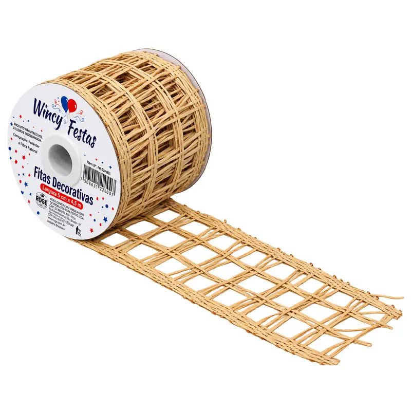 FITA DECORATIVA TELADA RUSTICA 6,3CMX4,5M