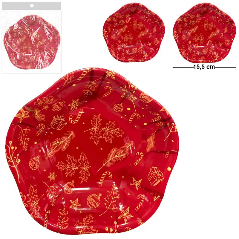 TIGELA DE PLASTICO ONDULADA FIGURAS NATALINA VM COM 3 PECAS 15,5X3,5CM