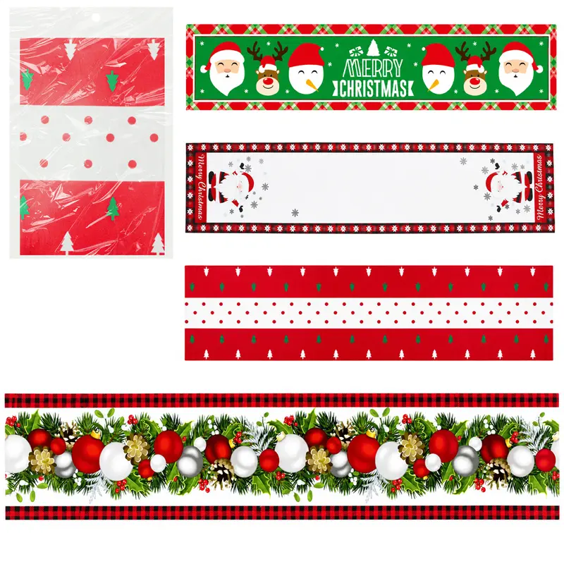 CAMINHO DE MESA RETANGULAR DE NATAL 150X33CM