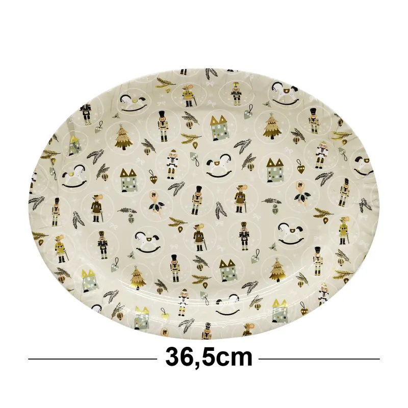 BANDEJA DE PLASTICO OVAL QUEBRA NOZES 36,5X28,5CM
