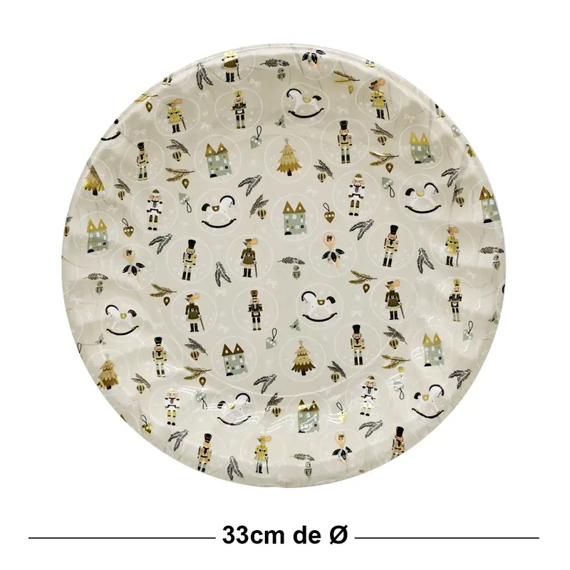 BANDEJA DE PLASTICO REDONDA QUBRA NOZES 33CM DE Ø
